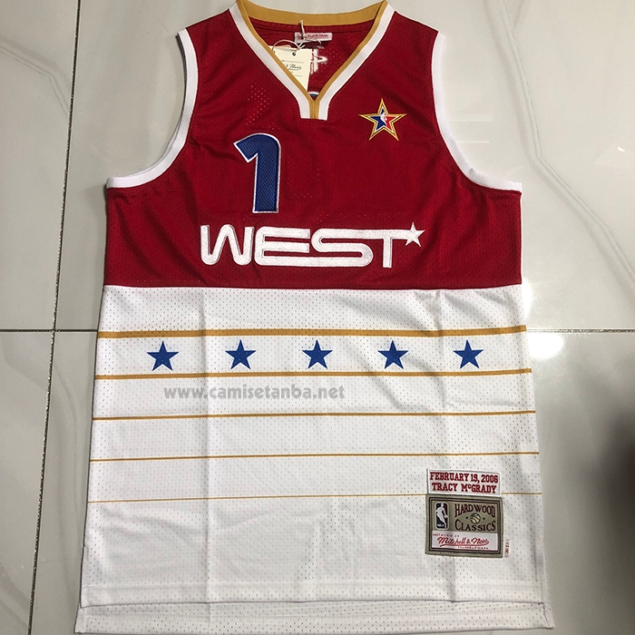 Camiseta All Star 2006 Tracy McGrady NO 1 Rojo Blanco